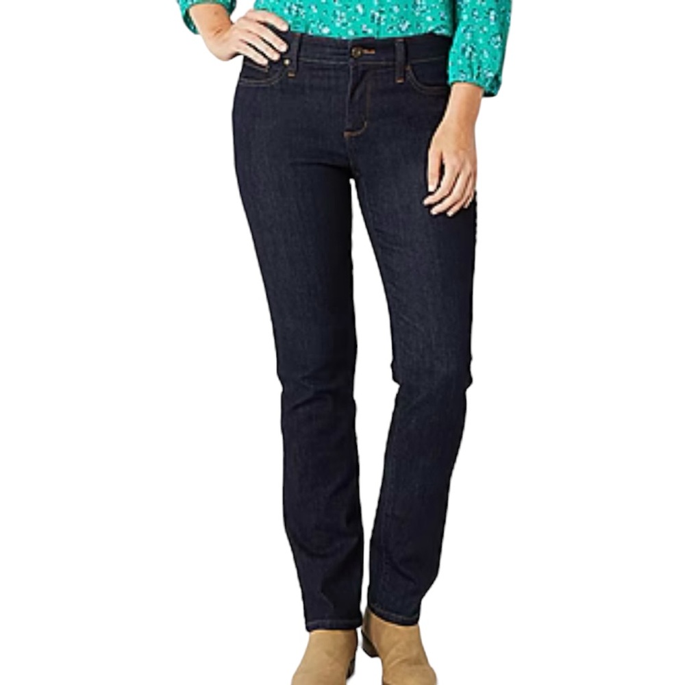 NWT St John’s Bay Dark Blue Straight Leg Size 4PS